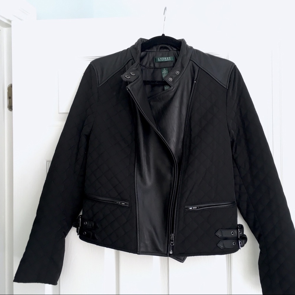 NWT• LAUREN Ralph Lauren • Quilted Moto Jacket